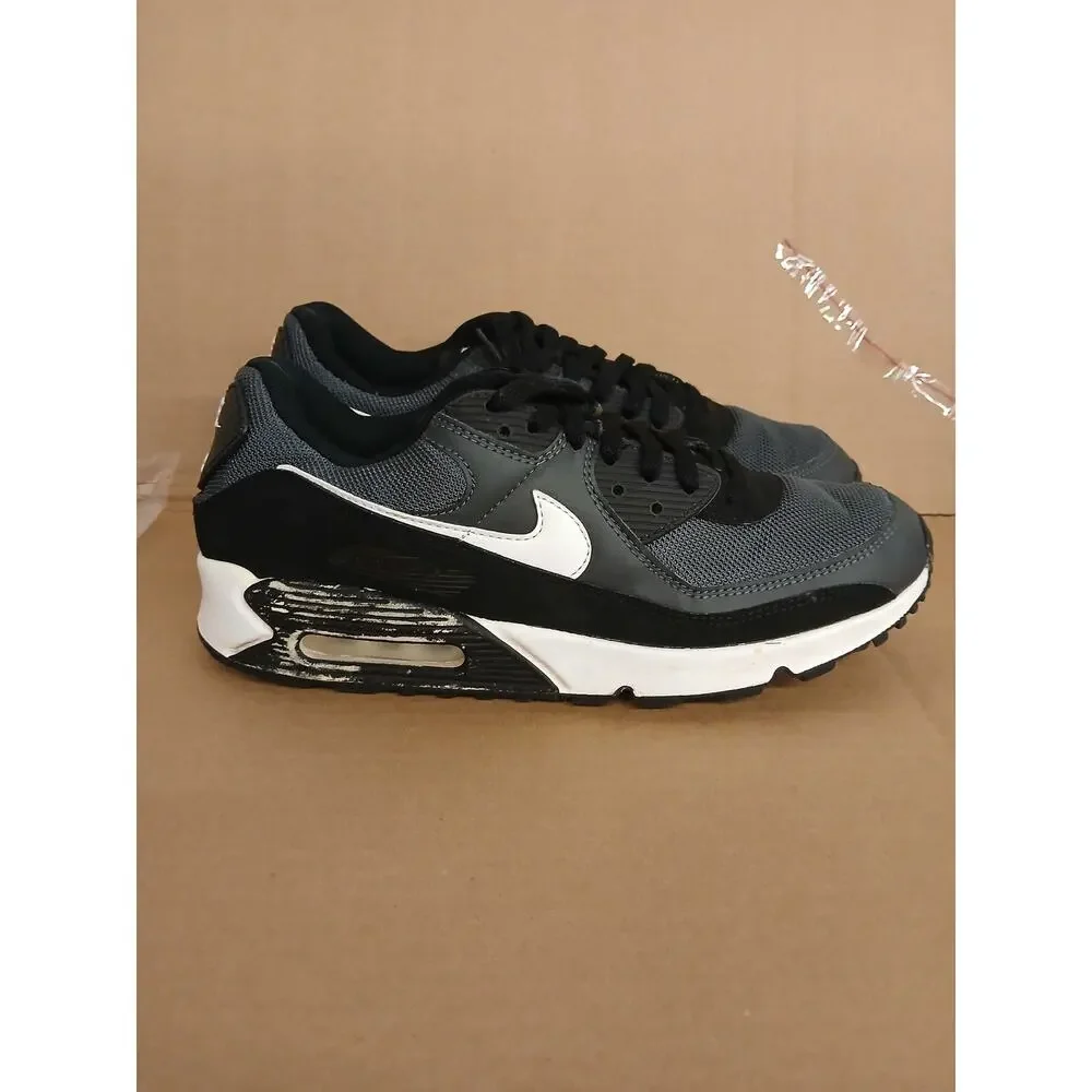 USED Nike Air Max 90, Men's Running Shoes, Iron Grey/White/Black-SZ 12
